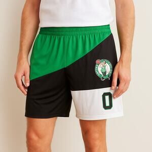 Men's Medium NBA Boston Celtics Basketball Shorts Green Black White